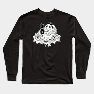 Halloween Love in Black and White Long Sleeve T-Shirt